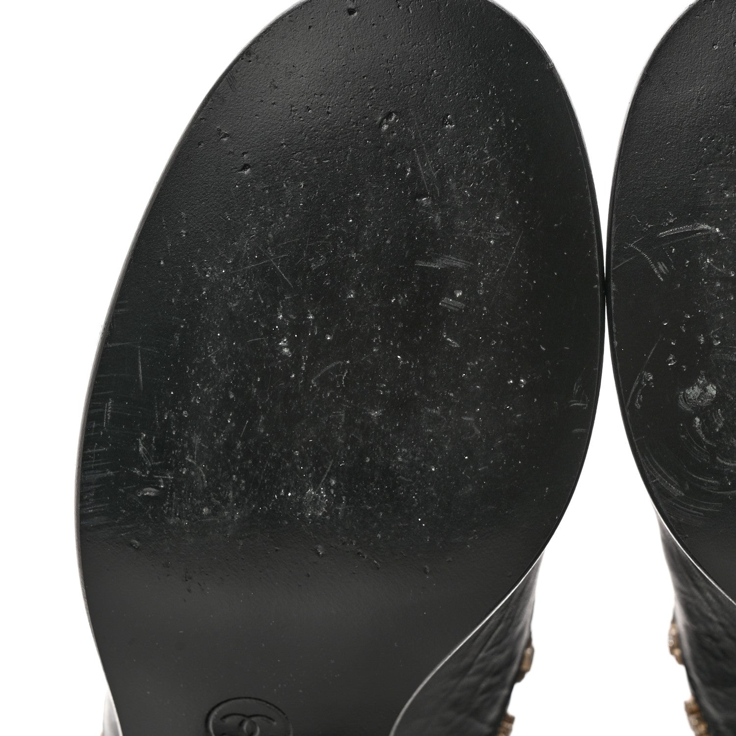 Chanel Tumbled Calfskin Short Boots 38.5 Black 8 of 12