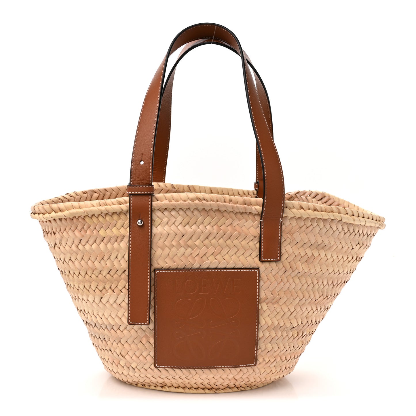 Raffia Basket Tote Bag Natural Tan