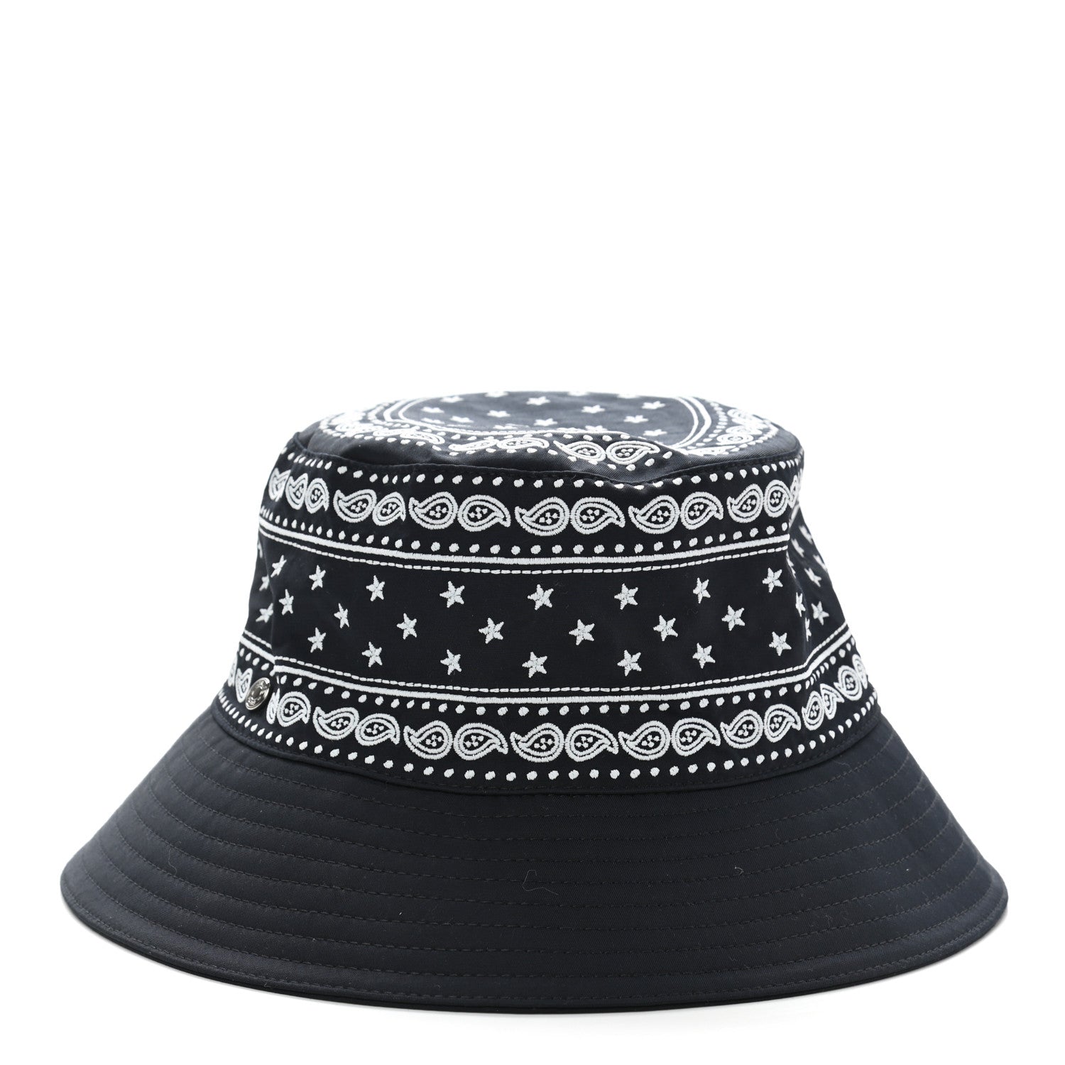 Hermes Technical Gabardine Balade Bandana Bucket Hat 58 Marine 3 of 8