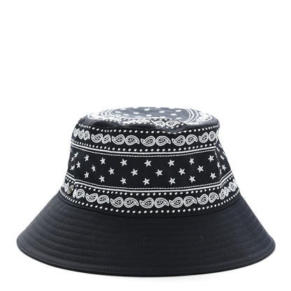 Hermes Technical Gabardine Balade Bandana Bucket Hat 58 Marine 3 of 8