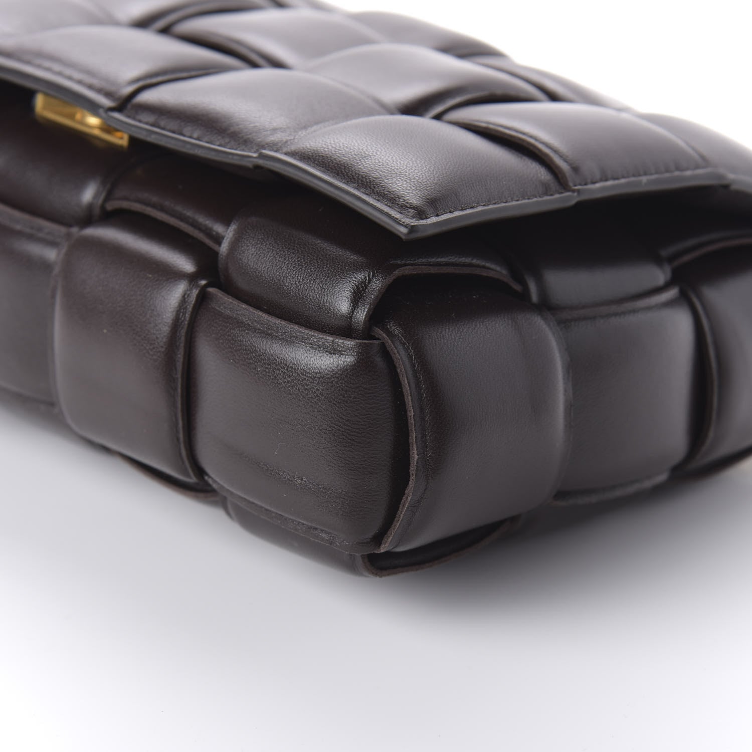 Bottega Veneta Lambskin Maxi Intreccio Padded Chain Cassette Crossbody Bag Black 7 of 9