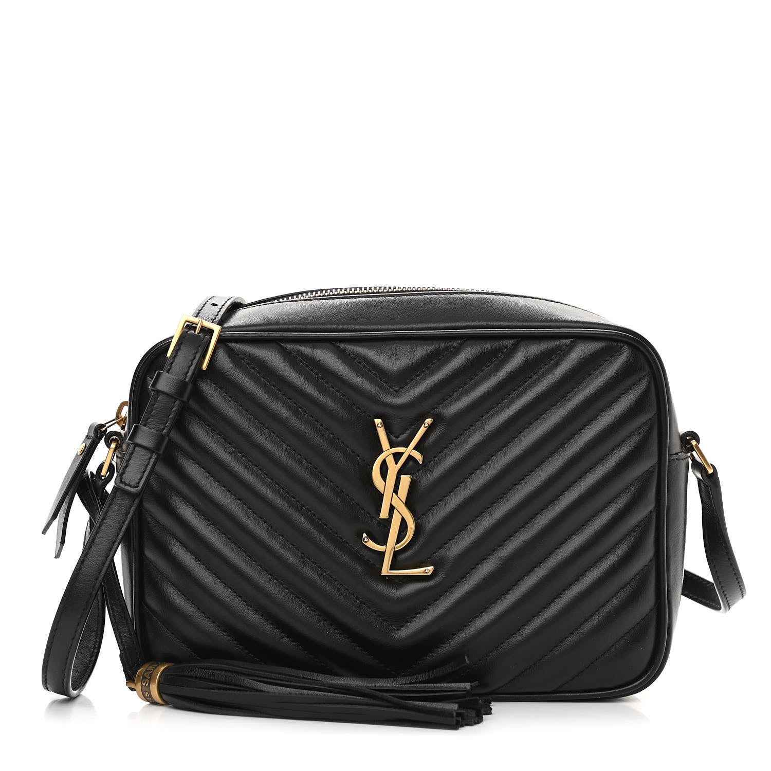 Saint Laurent Calfskin Matelasse Monogram Lou Camera Bag Black 1 of 10