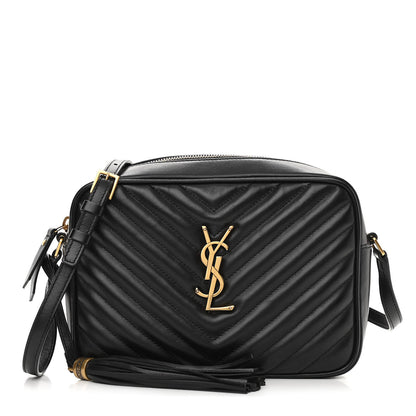 Saint Laurent Calfskin Matelasse Monogram Lou Camera Bag Black 1 of 10