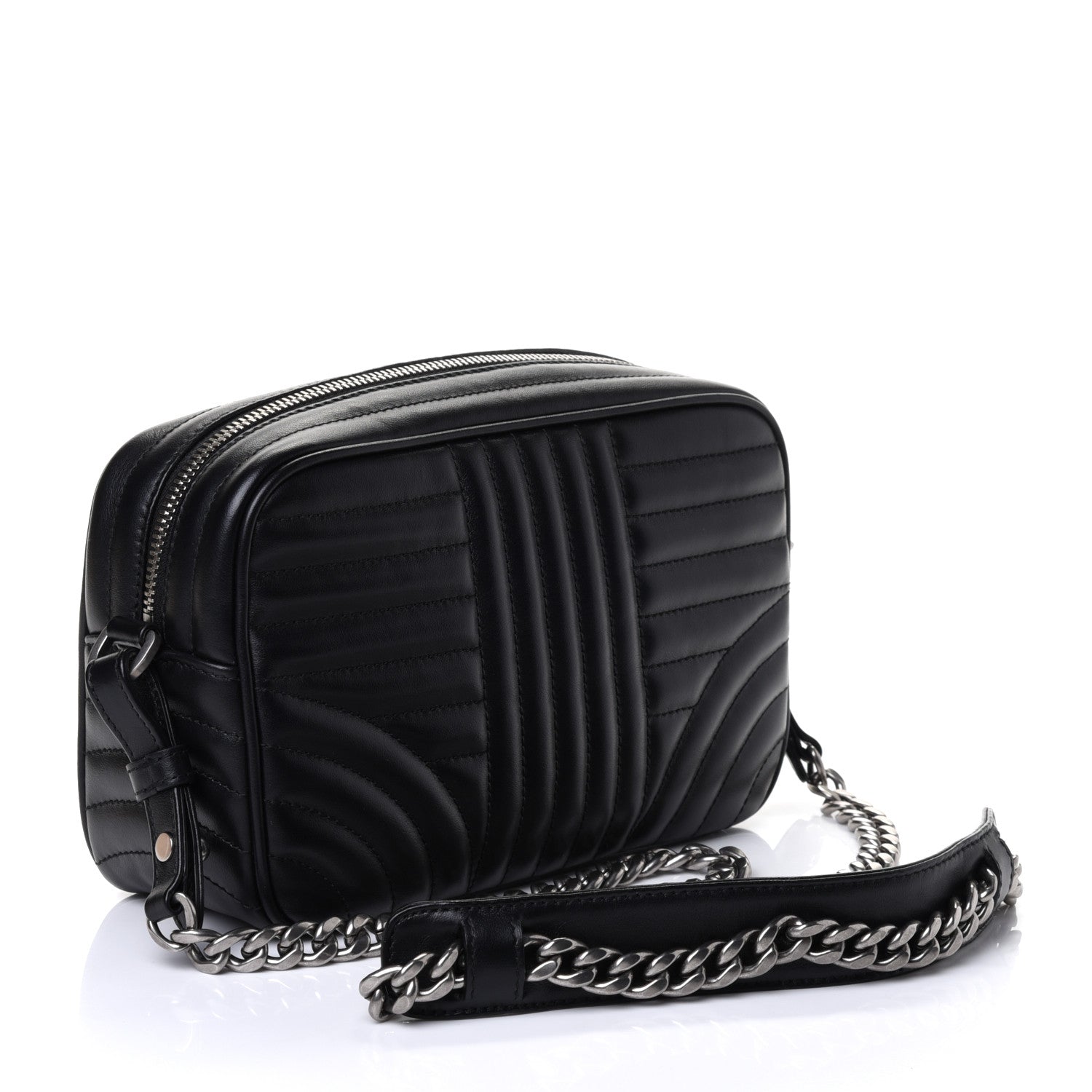 Prada Soft Calfskin Diagramme Crossbody Bag Black 2 of 4
