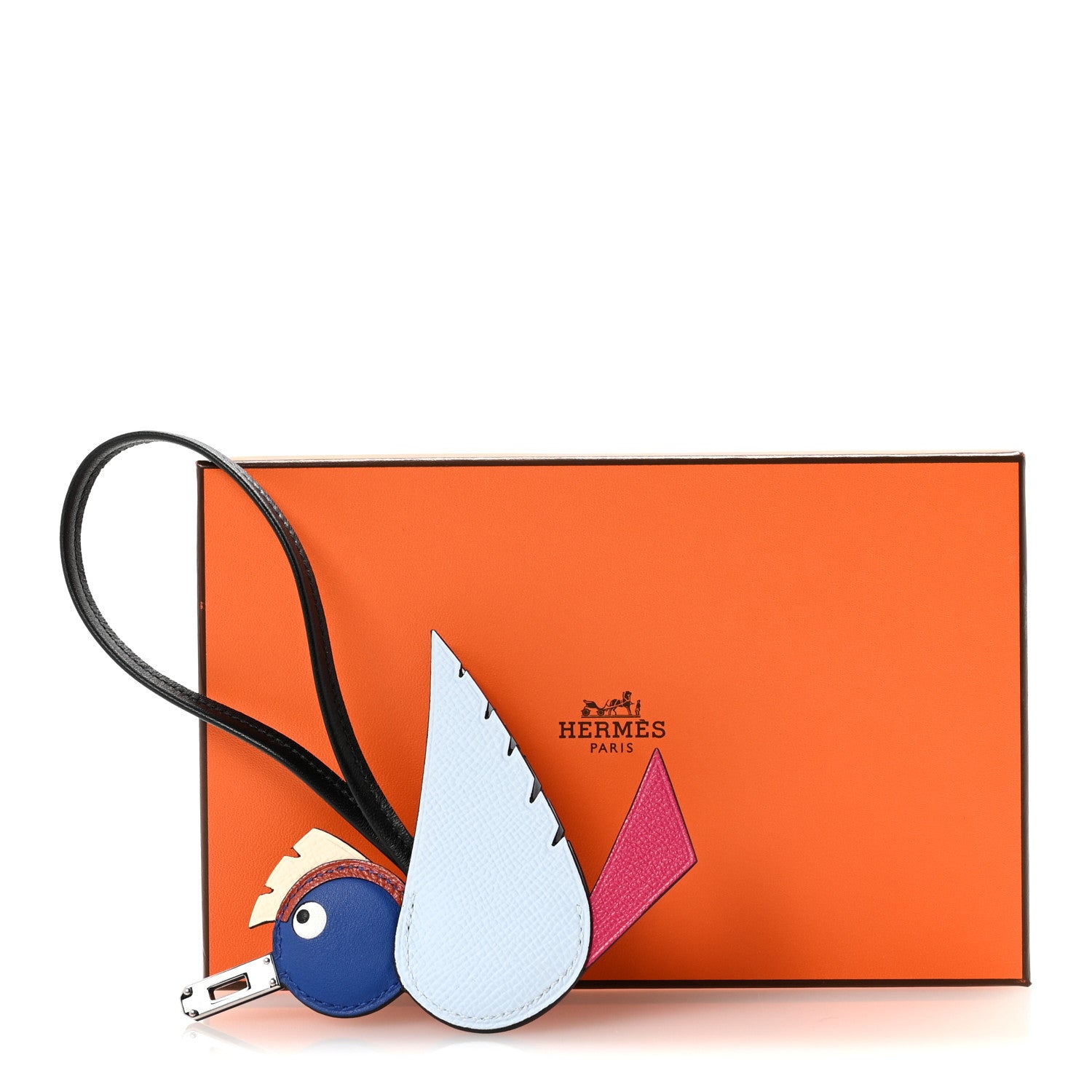 Hermes Epsom Swift Chevre Mysore Birdy Bag Charm Bleu Brume Rose Mexico Bleu Royal Cuivre Nata Black 5 of 5