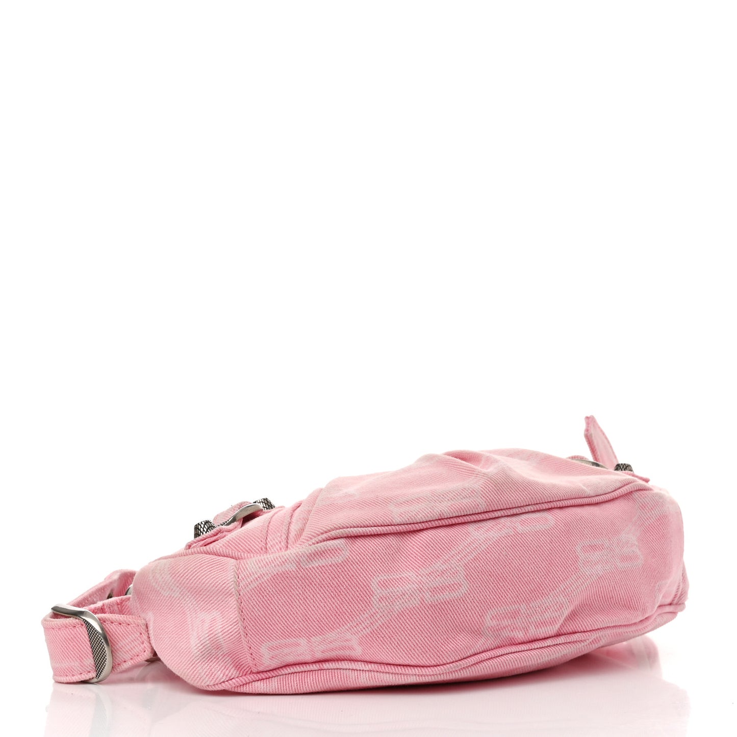 Denim BB Monogram Le Cagole Shoulder Bag XS Pink