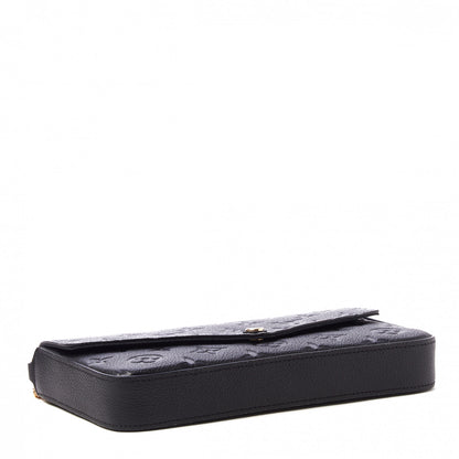 Louis Vuitton Empreinte Pochette Felicie Chain Wallet Black 5 of 9