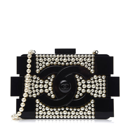 Chanel Pearl Boy Brick Lego Clutch Black 1 of 9