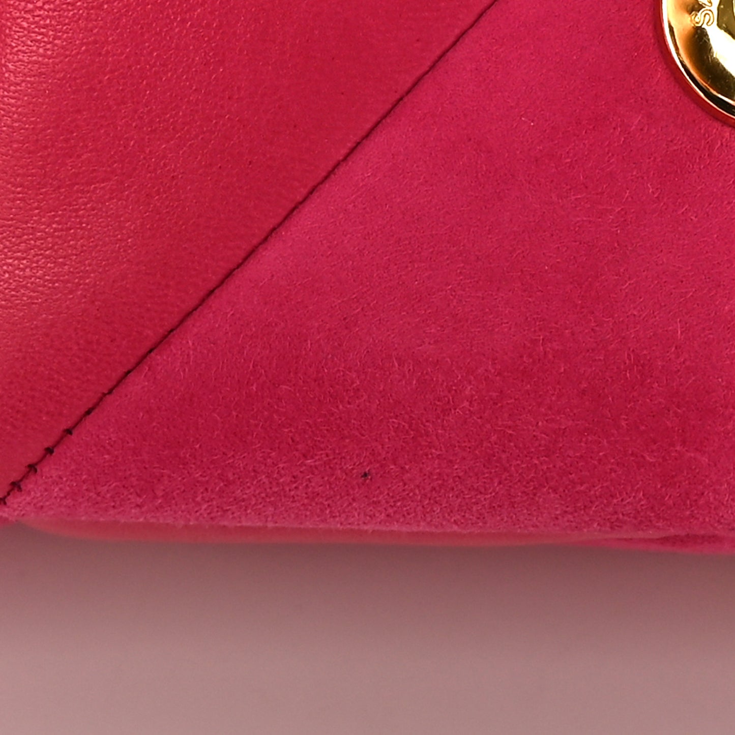 Lambskin Suede Patchwork Monogram Medium Jamie Fuchsia