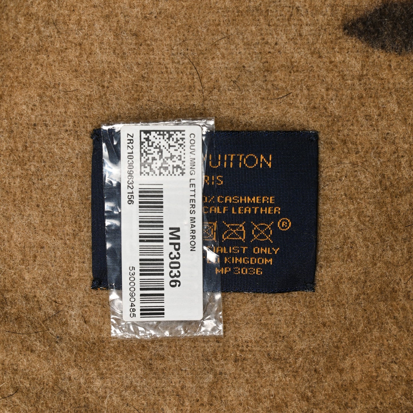 X NBA Wool Cashmere Monogram Letters Blanket Marron