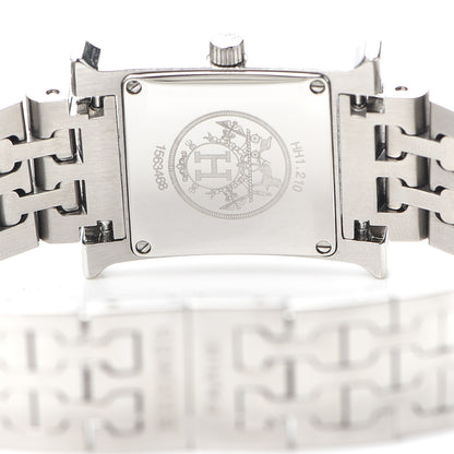 Hermes Stainless Steel 21mm Heure H Hour Quartz Watch Black 4 of 6