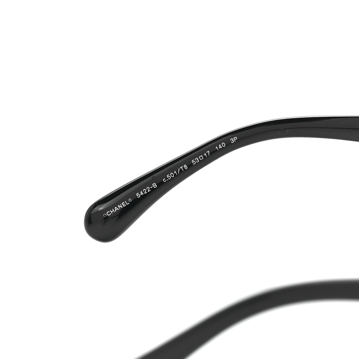 Acetate Strass Polarized Square Sunglasses 5422-B Black