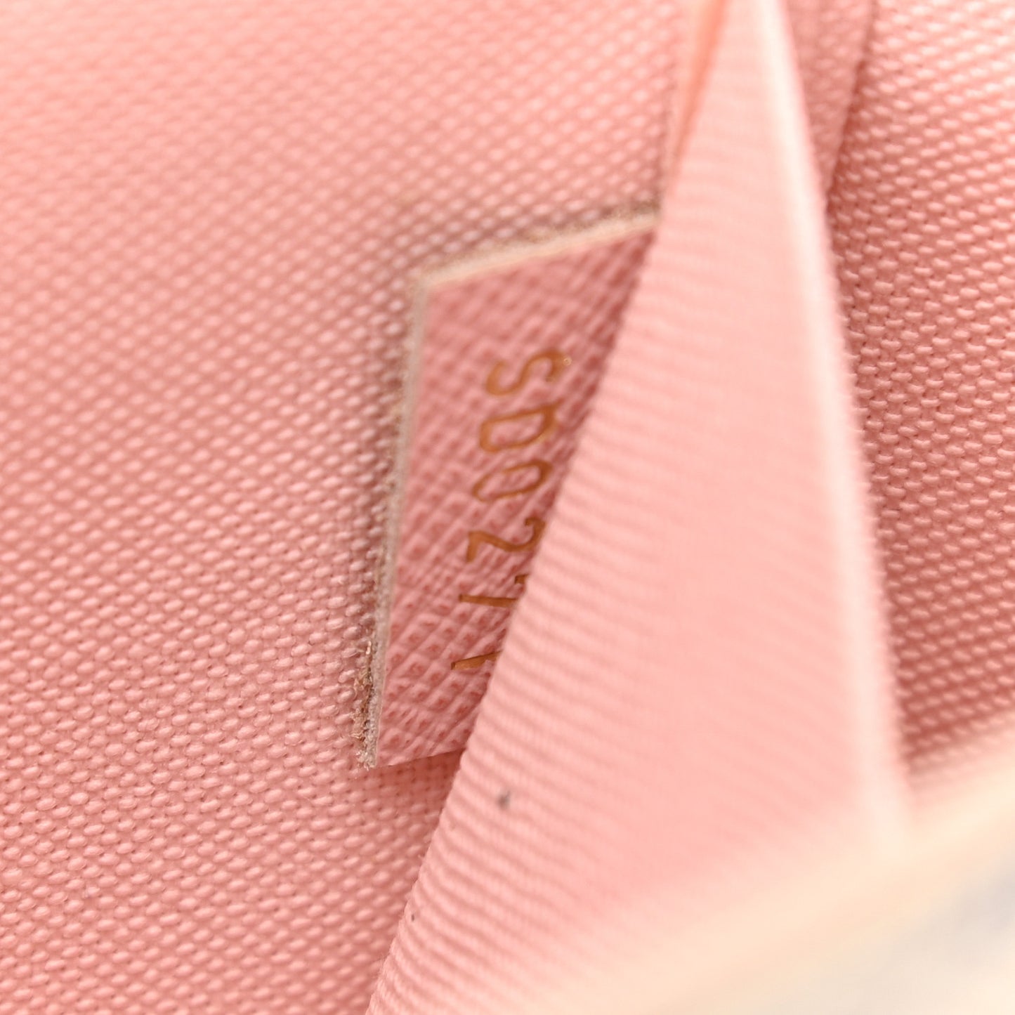 Damier Azur Pochette Felicie Chain Wallet Rose Ballerine