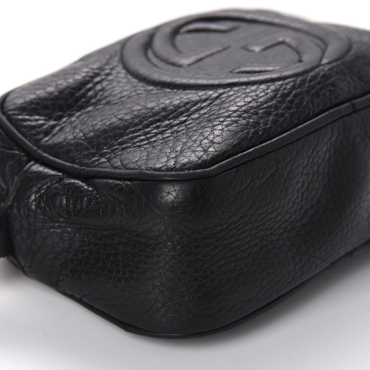 Pebbled Calfskin Mini Soho Disco Bag Black