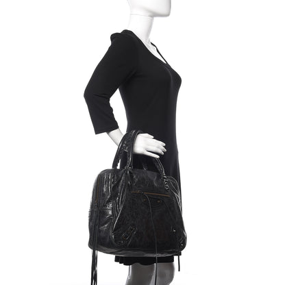 Balenciaga Agneau Classic Hardware Shoulder Bag Black 2 of 16