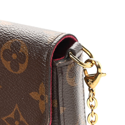 Louis Vuitton Monogram Pochette Felicie Chain Wallet Fuchsia 16 of 21