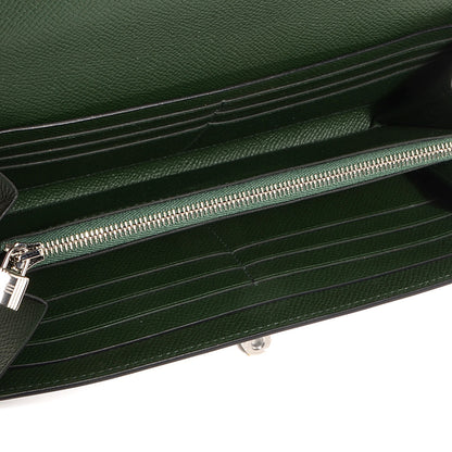 Hermes Epsom Kelly Longue Wallet Vert Anglais 7 of 12