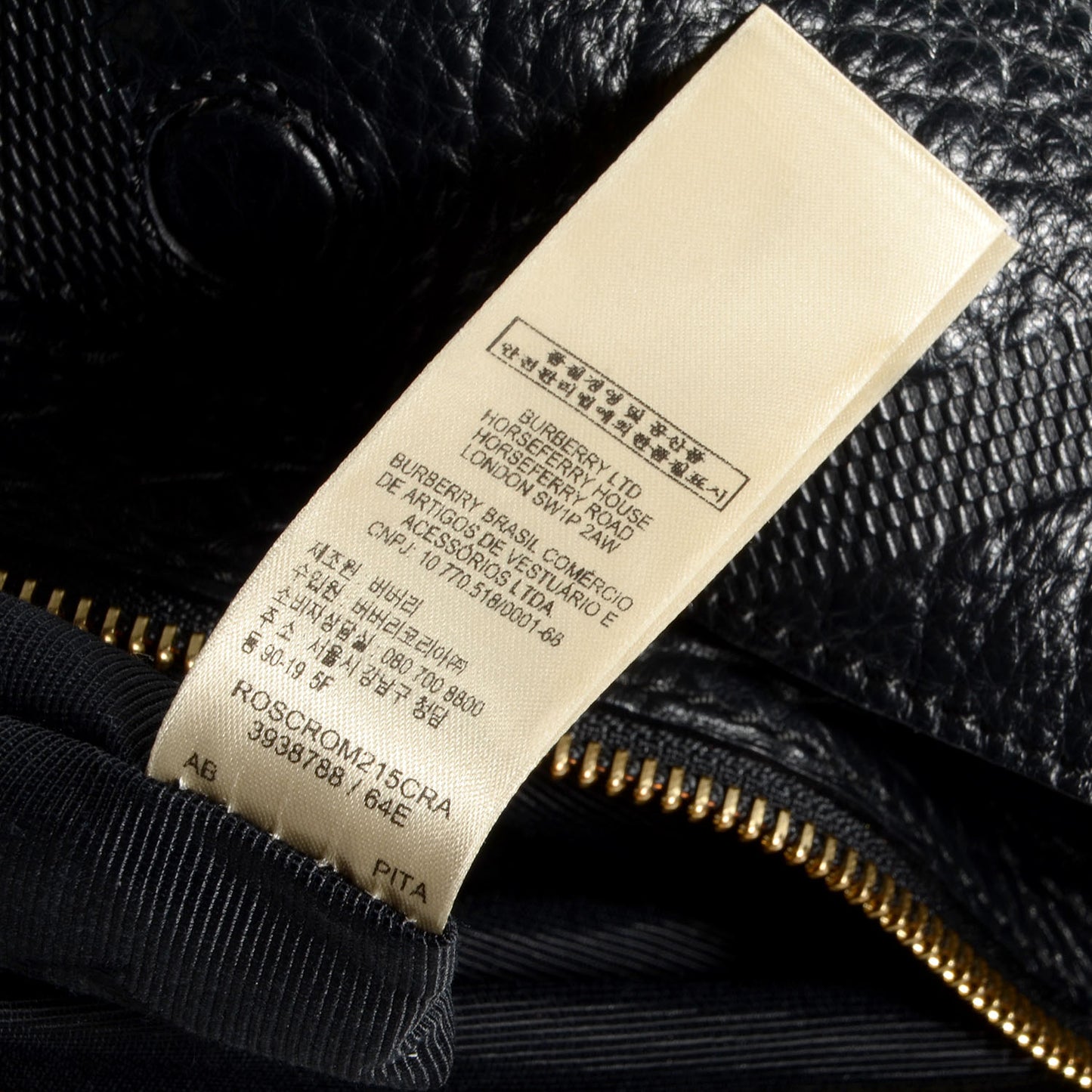 Heritage Grain Check Embossed Medium Lindburn Hobo Black
