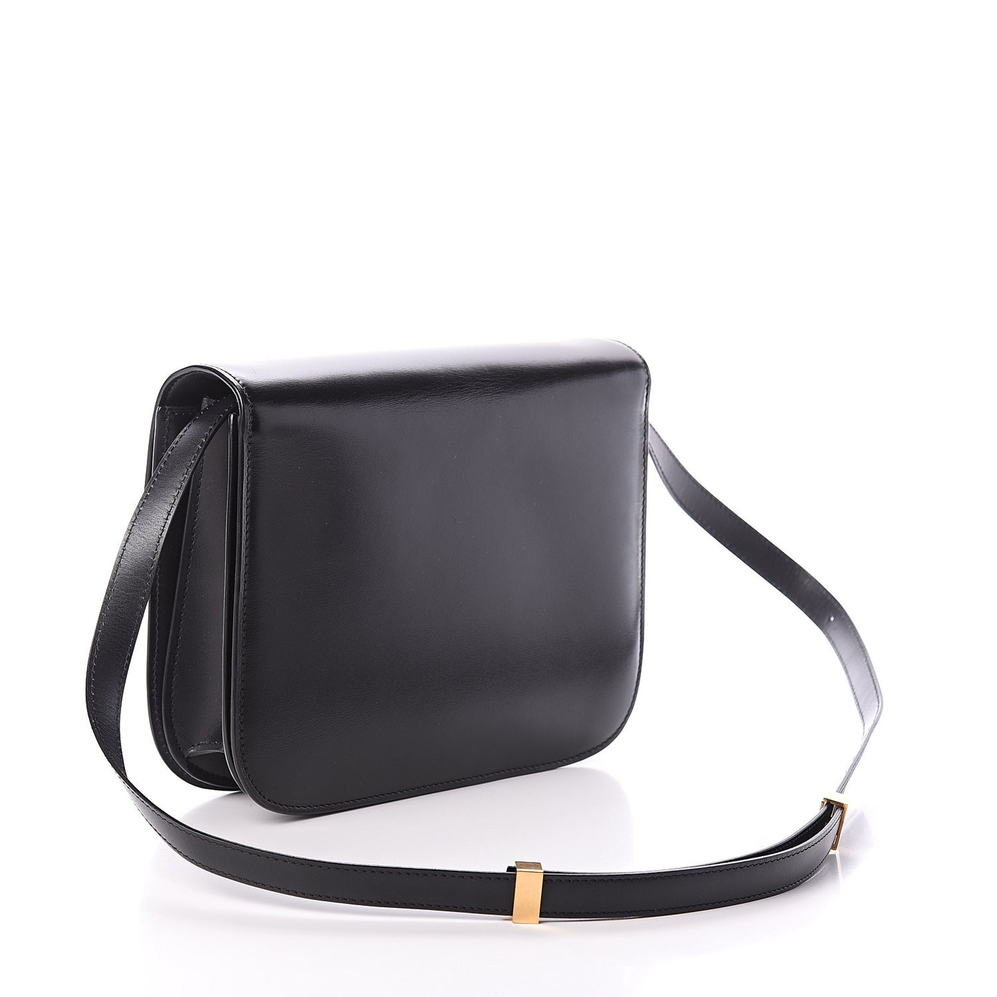 Box Calfskin Medium Classic Box Flap Bag Black