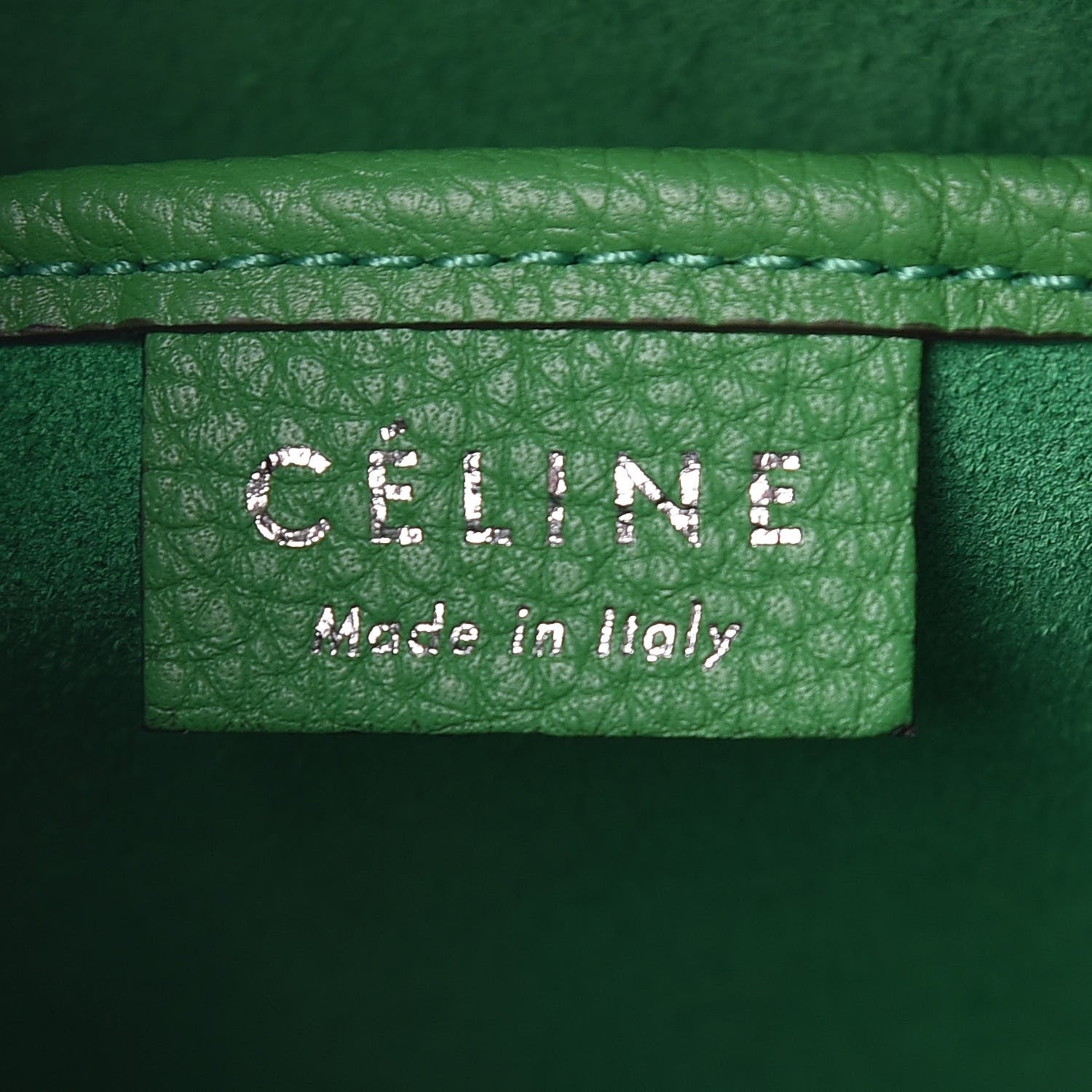 Celine Drummed Calfskin Nano Luggage Mint 6 of 12