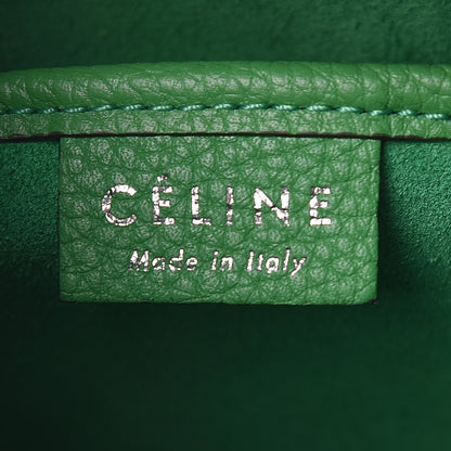 Celine Drummed Calfskin Nano Luggage Mint 6 of 12
