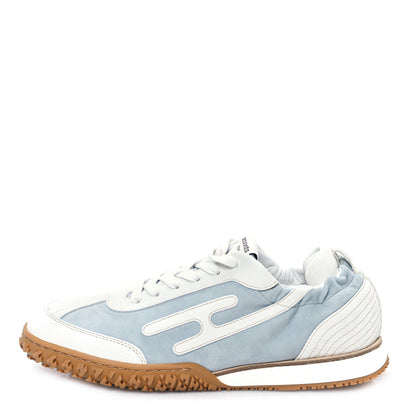 Hermes Suede Goatskin Jet Sneakers 37.5 Gris Nuage White 1 of 8