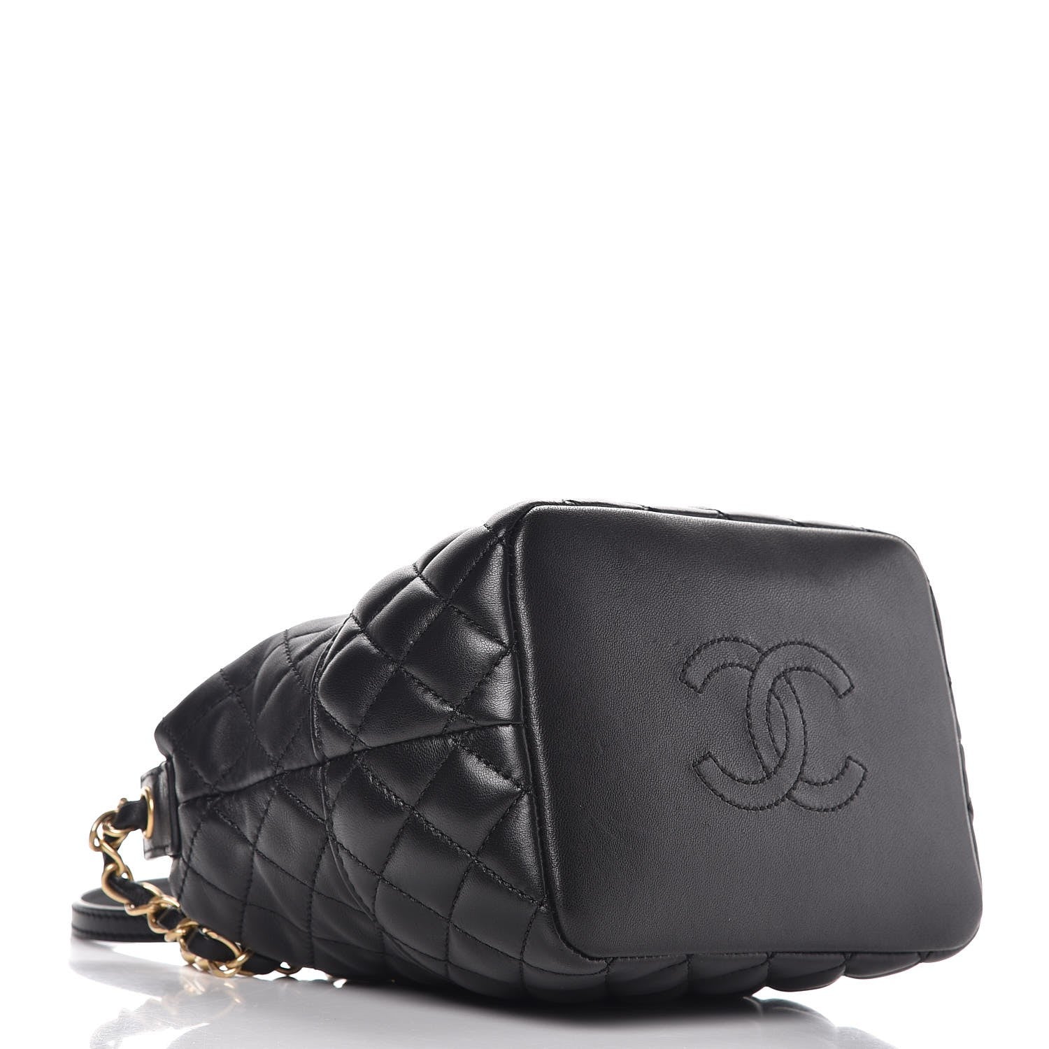 Chanel Lambskin Quilted Hobo Black 4 of 9