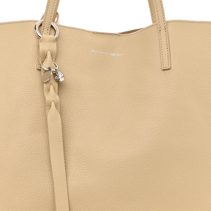 Alexander McQueen Grained Calfskin Skull Open Shopper Tote Blonde 10 of 13
