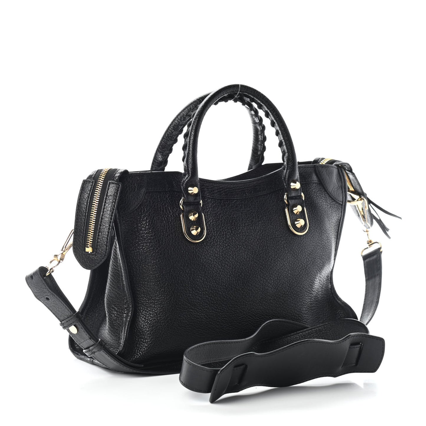 Chevre Gold Metallic Edge Hardware S City Black