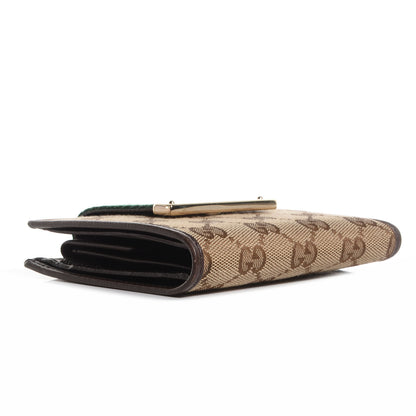 Gucci Monogram Web Ladies Web French Wallet Brown 4 of 7