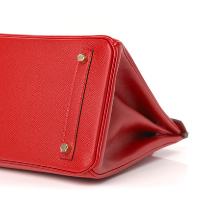 Hermes Epsom Birkin 30 Rouge Casaque 9 of 11