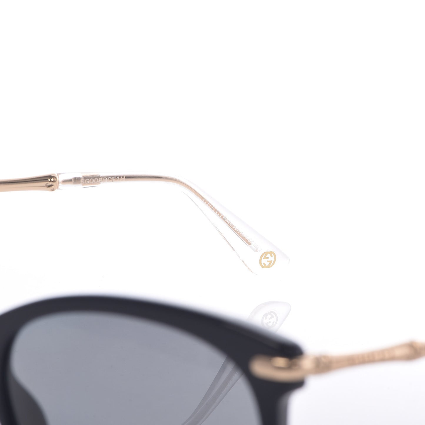 Crystal Bamboo Cat Eye Sunglasses GG3771 Black Gold
