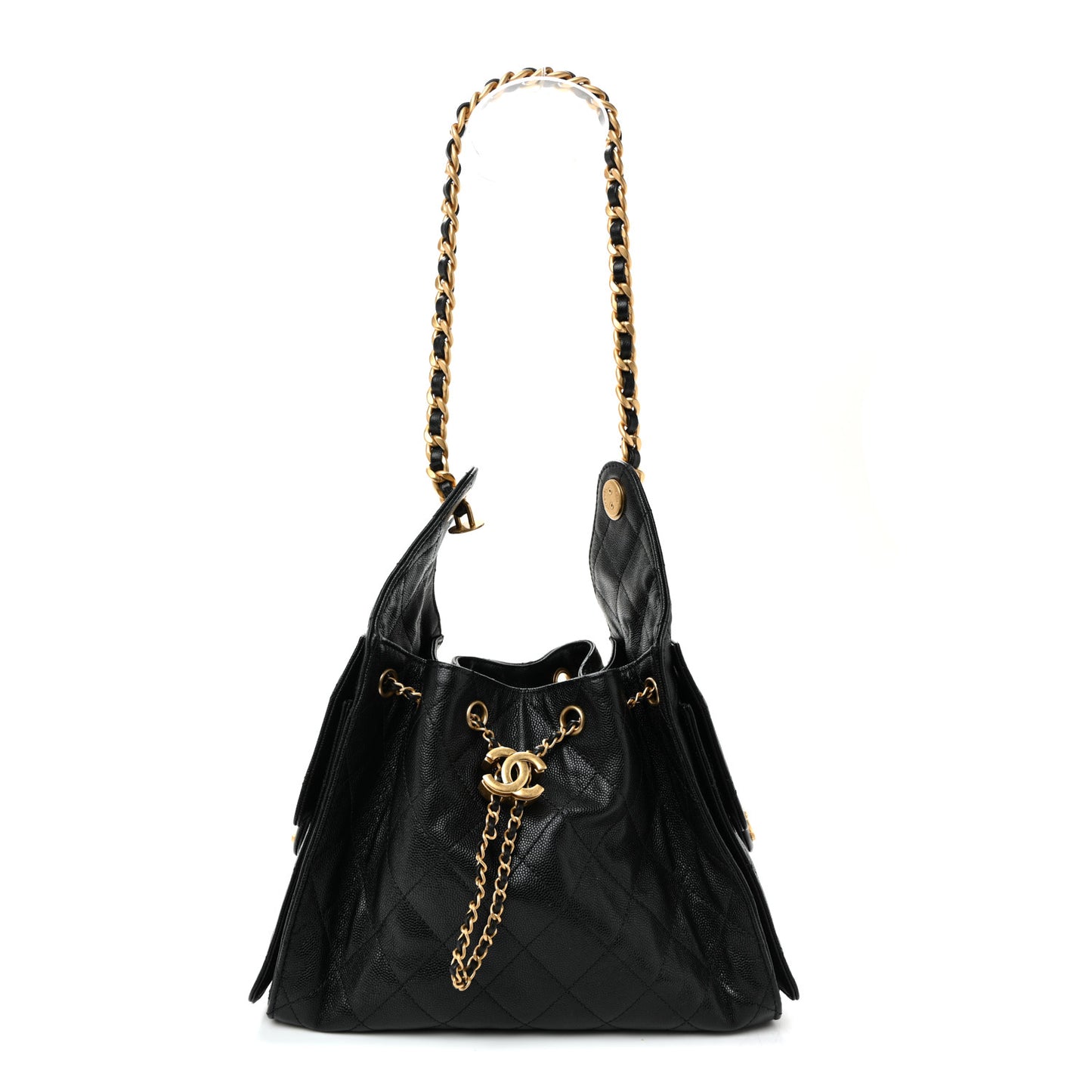 Caviar Quilted Small Chanel 25 Handbag Black