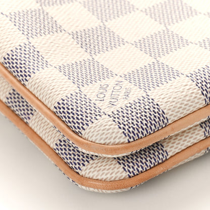 Louis Vuitton Damier Azur Double Zip Pochette 8 of 9