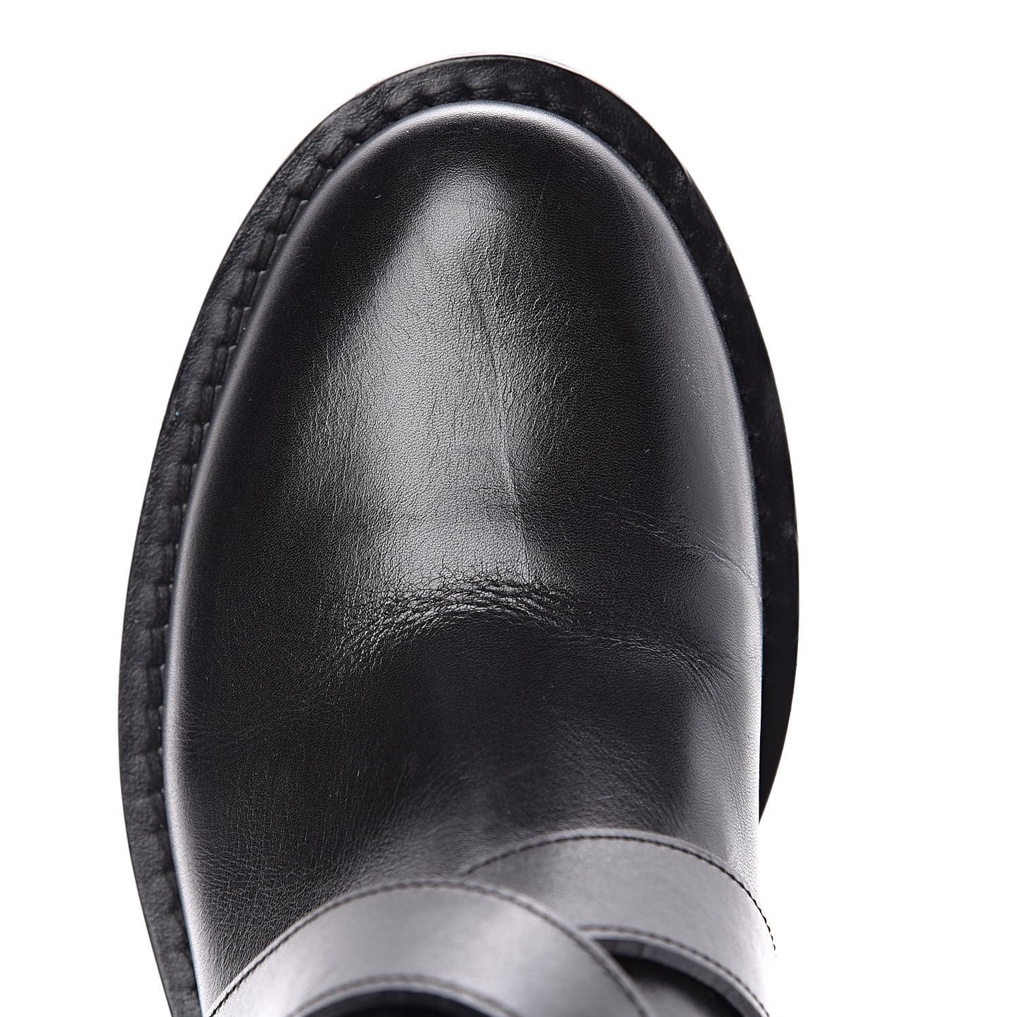 Calfskin Embossed Monogram Rebellion Half Boots 37.5 Black