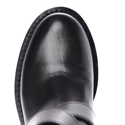 Louis Vuitton Calfskin Embossed Monogram Rebellion Half Boots 37.5 Black 8 of 9