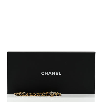 Chanel Calfskin Crystal Chain Camellia Belt 90 36 Black Gold 6 of 6
