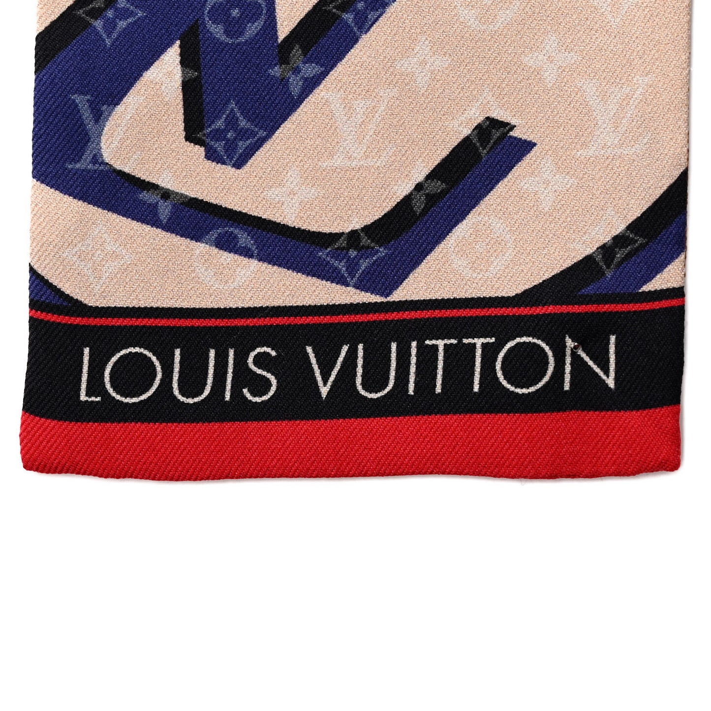 Silk Monogram Planet LV Bandeau Beige