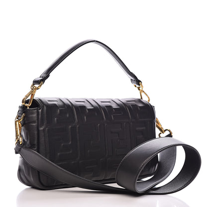 Fendi Nappa FF 1974 Embossed Baguette Black 3 of 9