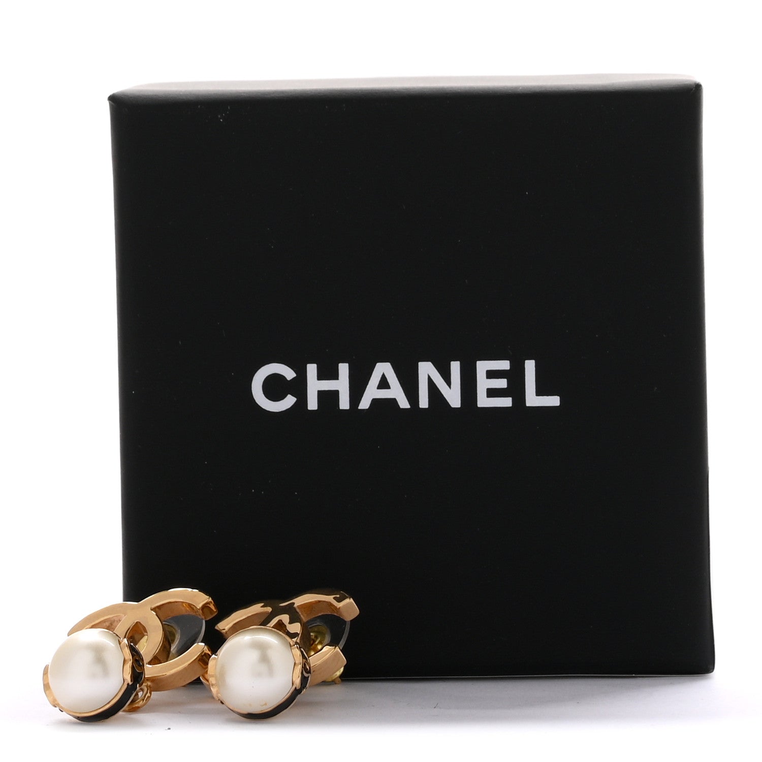 Chanel Pearl CC Drop Earrings Gold 5 of 5