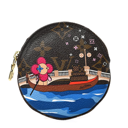 Louis Vuitton Monogram 2019 Christmas Animation Round Coin Purse Blue 1 of 5