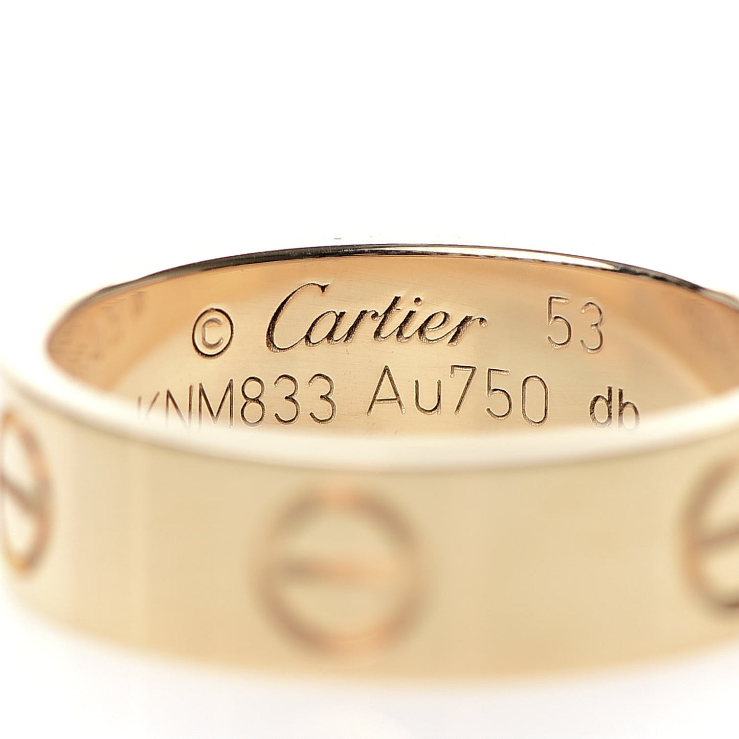 18K Yellow Gold 5.5mm LOVE Ring 53 6.25
