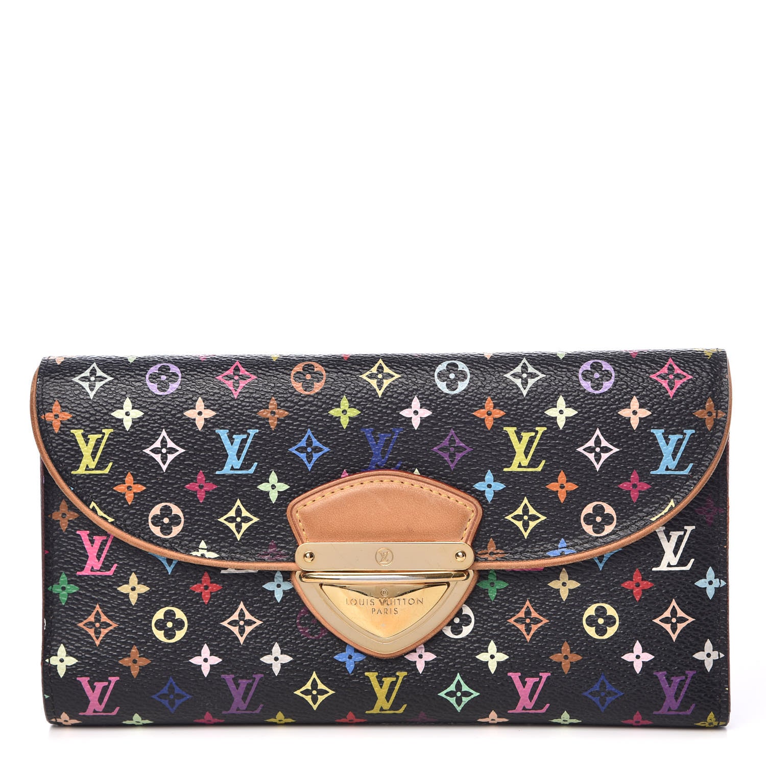 Louis Vuitton Monogram Multicolor Eugenie Wallet Black Grenade 1 of 9