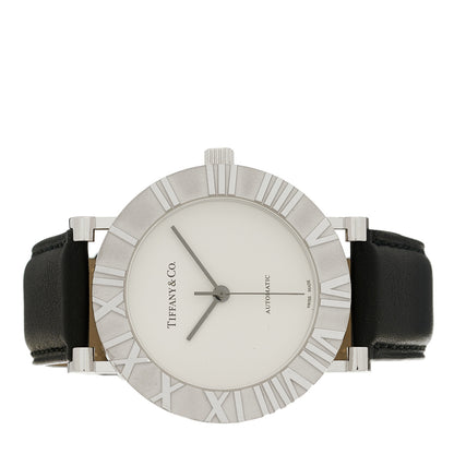 Tiffany Sterling Silver Calfskin 39mm Atlas Automatic Watch 2 of 5