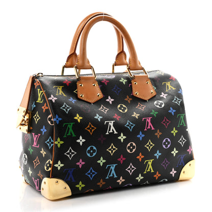 Louis Vuitton Monogram Multicolor Speedy 30 Black 2 of 9