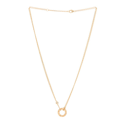Cartier 18K Yellow Gold 2 Diamond LOVE Necklace 2 of 5