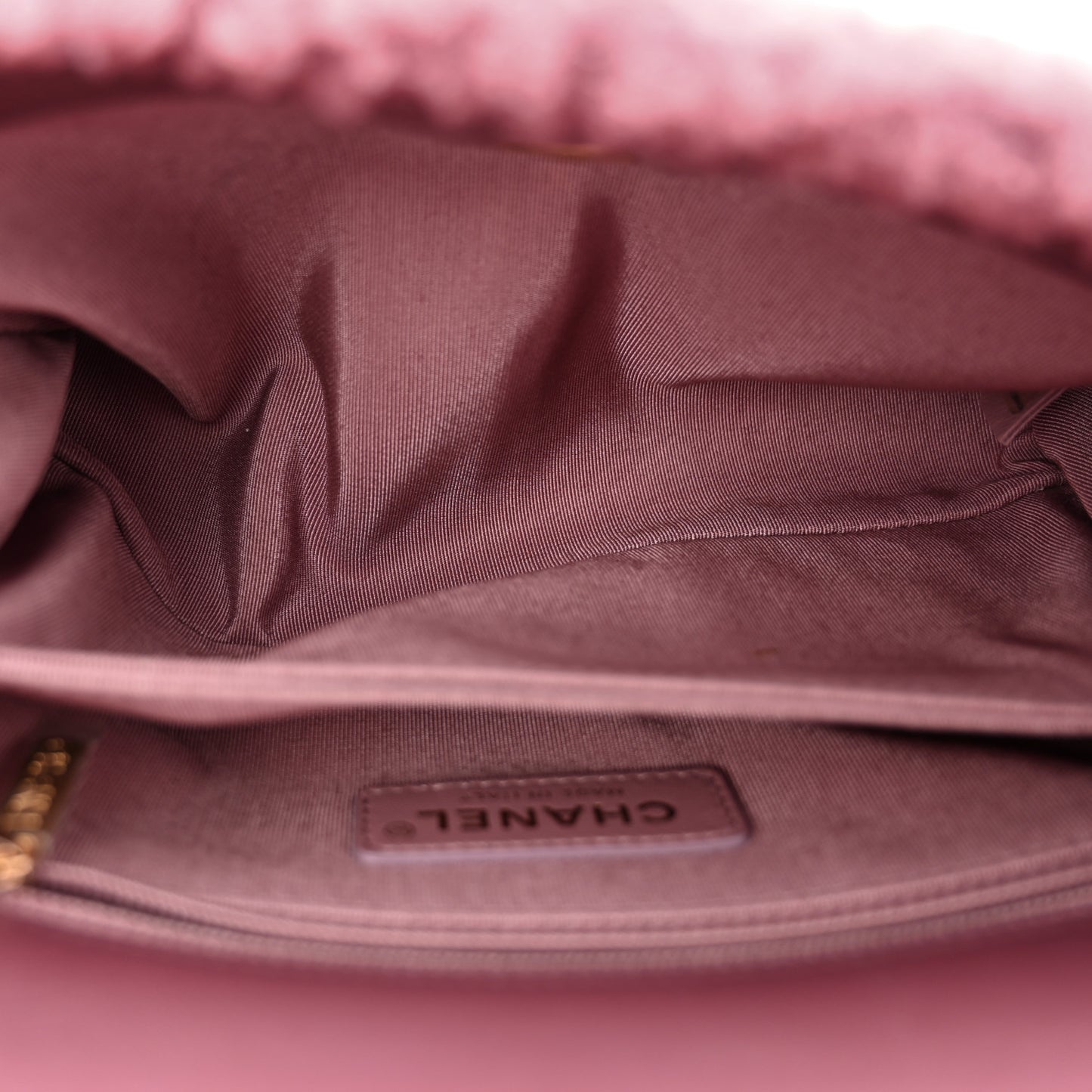 Shearling Lambskin Small Coco Handle Flap Pink