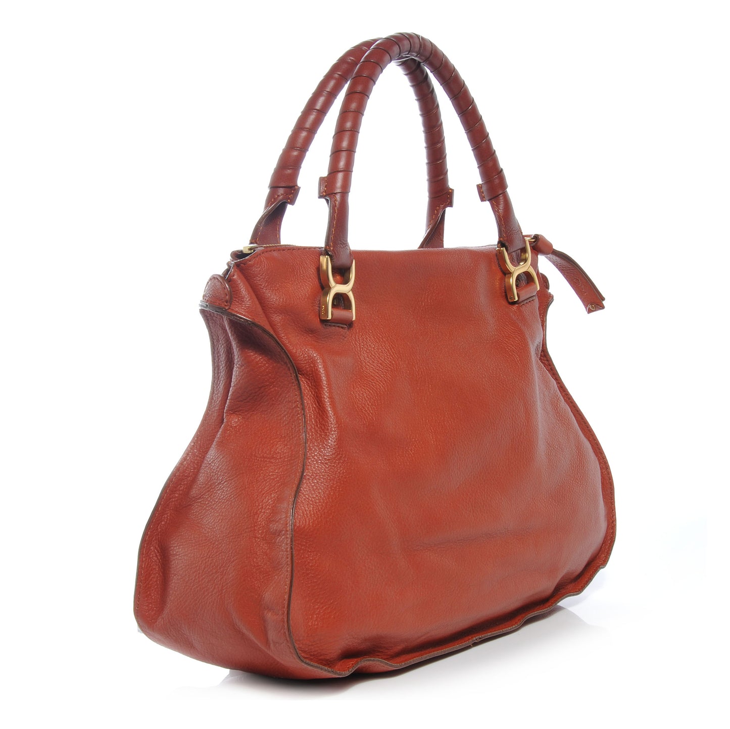 Calfskin Marcie Satchel Whiskey