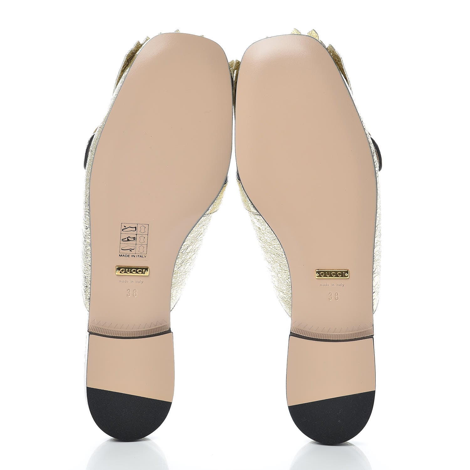 Gucci Galassia Womens GG Marmont Fringe Slippers 38 Platino 6 of 8