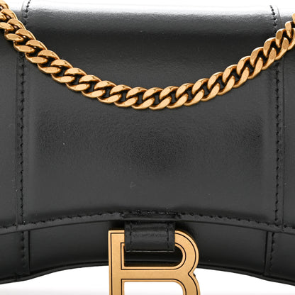 Balenciaga Shiny Box Calfskin Hourglass Chain Bag Black 8 of 12